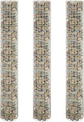 YAFF Large Galvanized Steel Gabion Raised Bed Silver Cylindrical Metal Outdoor Garden Planter 11.8 x 11.8 x 78.7 Inches