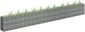Gabion Raised Bed Galvanized Steel Gabion Planter Raised Bed for a Flower/Plant Bed in Garden/on Patio 177.2x11.8x23.6