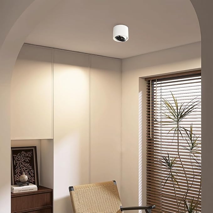 Spotlight 2.9 Cylinder Spotlight Adjustable Semi Flush Mount Spotlights Exposed Mounted Focus Accent Lamps
