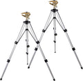 Biswing Large Impact Sprinkler Head on Tripod Base Adjustable Zinc Alloy Lawn Sprinklers for Yard Lawn Garden 3/4 NH Connector 360 Degree Large Area Coverage Irrigator with Extension Legs 2 Pack