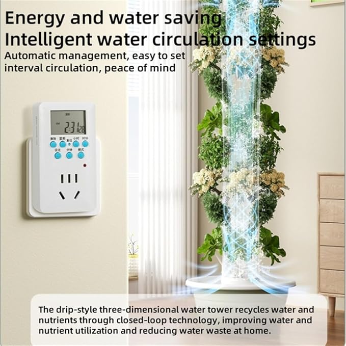Indoor Smart Hydroponic Vertical Garden Hydroponics Growing System Kit Tower Climbing Plant Rack and Pump Germination Kit for Gardening LoverGreen9 Tier