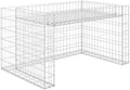 vidaXL Steel Wire Lawnmower Garage with Raised Bed - Rustproof Weather-Resistant Robust Construction for Durable Use Silver
