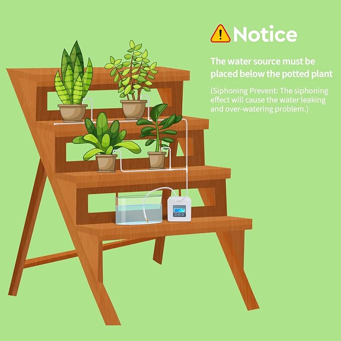 Upgraded DIY Automatic Drip Irrigation Kit 15 Potted Houseplants Support Indoor Watering System for Plants with Digital Programmable Water Timer