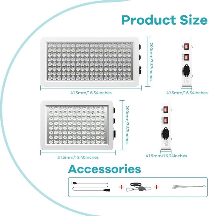 1500W LED Grow Light Full Spectrum Red-Blue 2 Modes Veg/Bloom Dimmable UV&ampIR US-plug attached. Designed for greenhouse tents commercial hydroponics Delivers strong sunlight simulation for high yi