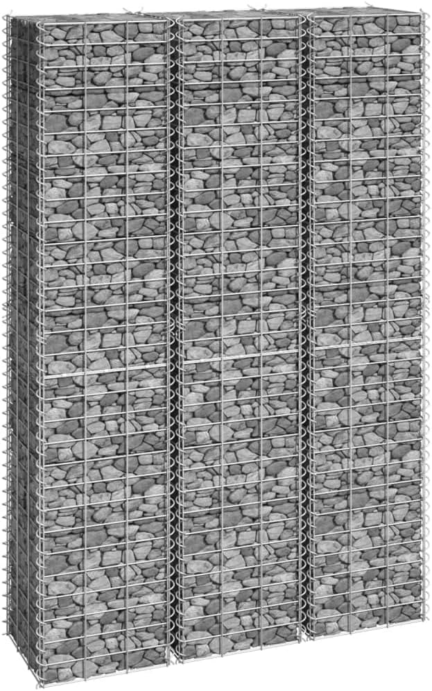 SKM Gabion Raised Beds 3 pcs 30x30x150 cm Iron (Weight-17KG)