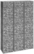 YAFF Gabion Raised Beds 3 pcs 11.8x11.8x59.1 Iron (37.07lbs)