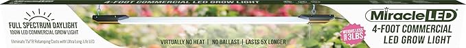 Miracle LED 4-Foot 100W Full Spectrum Grow Light for Pet Greens