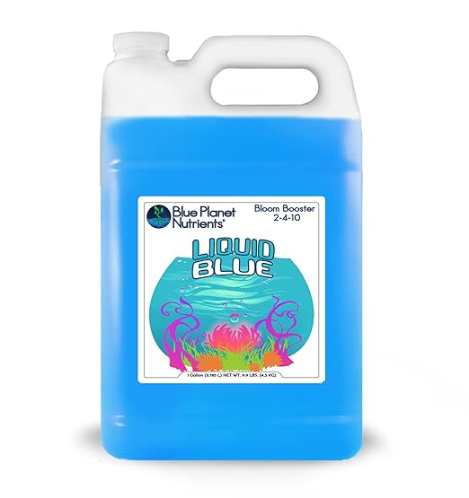 Bloom Booster Fertilizer Liquid PK Enhancer - Blue Planet Nutrients Liquid Blue for Bigger Flowers &amp Yields - Gallon