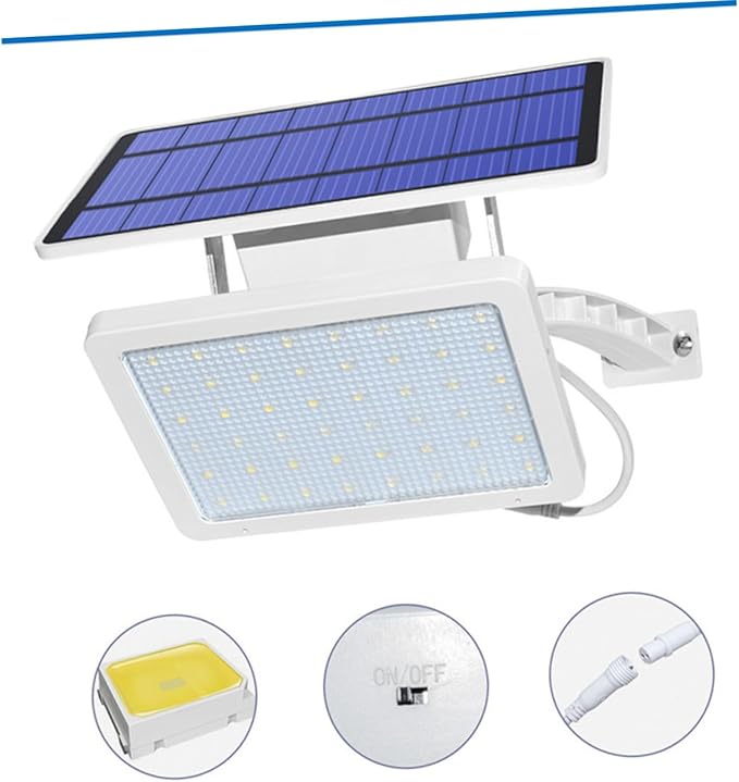 Solar Wall Lamp Practical Split Garden Light for Patio Courtyard and Stairway Illumination White