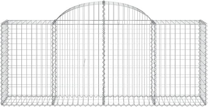 5-Pack Large Galvanized Iron Gabion Basket Set 78.7 x 78.7 x 39.4 in Outdoor Raised Garden Bed Planter Decorative Wall for Patio Terrace Yard
