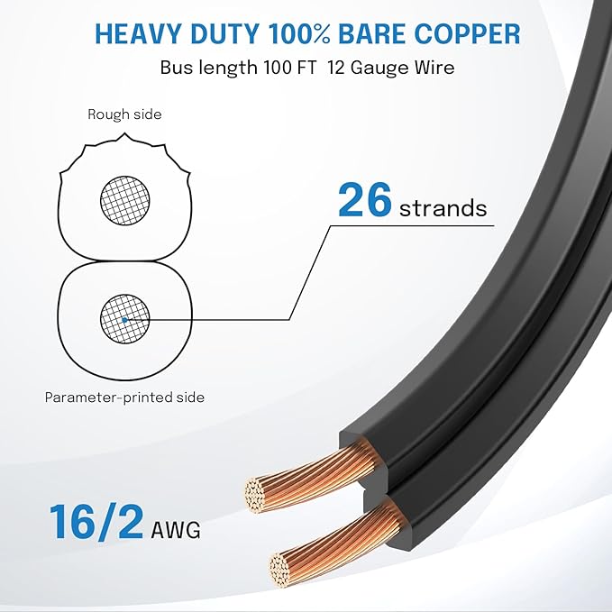 16/2 Low Voltage Landscape Wire + RGBW Low Voltage Landscape Lighting 12W with Remote Connectors