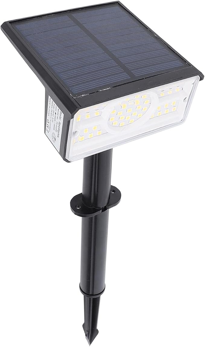 flexman Solar Spot Light 49 LEDs IP65 Solar Powered Outdoor Landscape Spotlights 8 12 Hours Lighting Time for Villa Courtyard Garden Backyard Lawn Pathway (Warm Light)