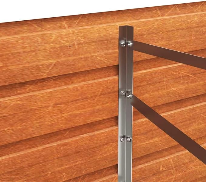Garden Raised Bed Rusty Corten Steel 189x31.5x17.7 inches Rectangular Planter Box for Outdoor Plants Durable Metal for Gardening