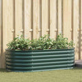 Steel Planter Raised Bed Metal Flower Box Planter Raised Beds Outdoor Garden for Planting Fruit 63x31.5x17.3 Green -746