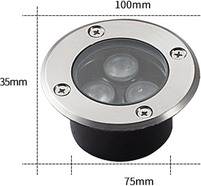 Ultra-Thin Landscape Lights - 3W IP65 Waterproof Underground Floor Spotlight for Garden and Courtyard (RGB A-220V)