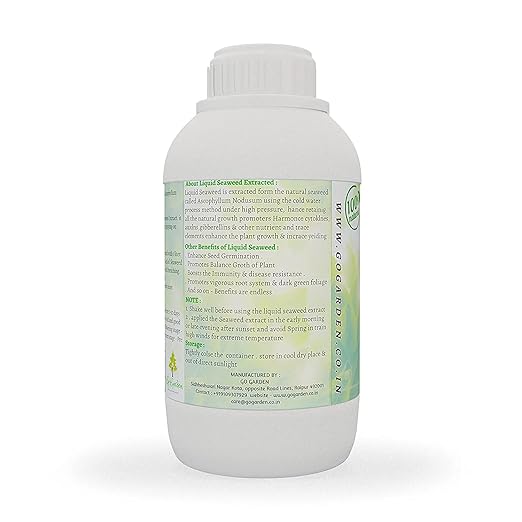 Go Garden Liquid Seaweed Fertilizer for Plants Concentrate Organic Fertilizer for Plant and Garden 250ML