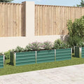 Raised Bed Green Galvanized Steel Large Rectangular Garden Planter 94.5x94.5x17.7 inch Outdoor Elevated Garden Bed for Vegetables Herbs Flowers
