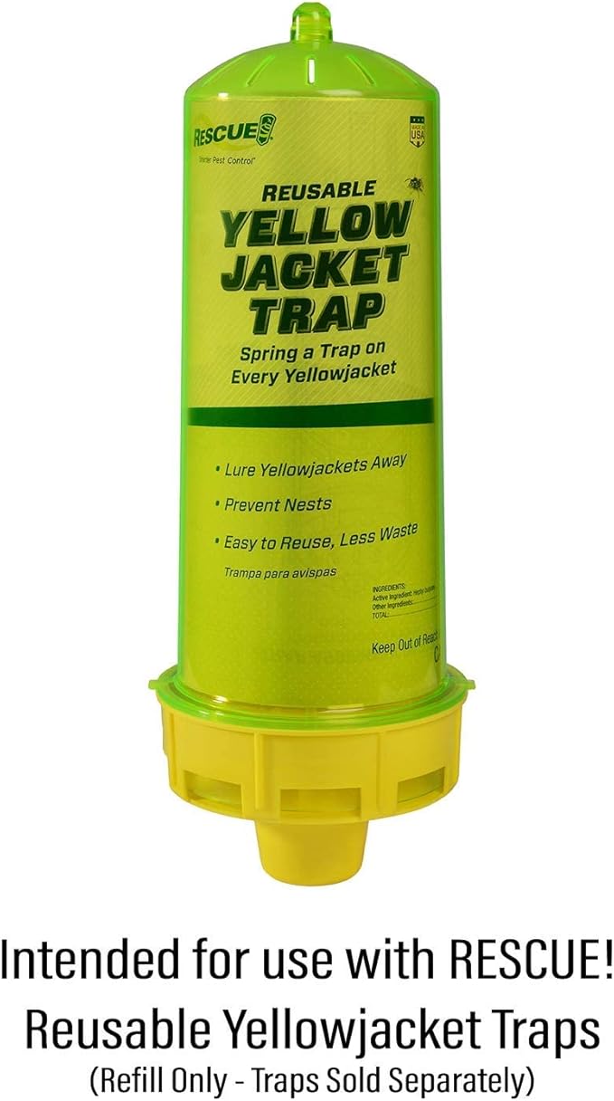 RESCUE! Yellowjacket Attractant Cartridge (10 Week Supply) – for RESCUE! Reusable Yellowjacket Traps - (6 Pack)