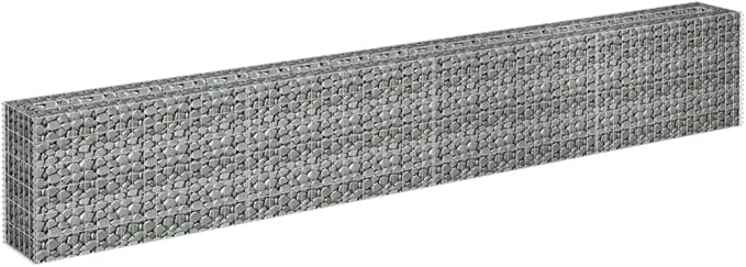YAFF Gabion Raised Bed Galvanized Steel 141.7x11.8x23.6 (55lbs)