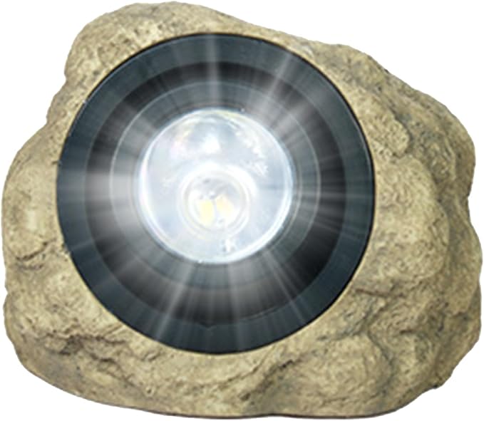 Solar Rock Spot Light – Outdoor Garden Landscape Spotlight | Waterproof Resin Simulated Stone Lamp | LED Lawn Tree Illumination | Solar-Powered Yard Decoration Pathway Accent Lighting