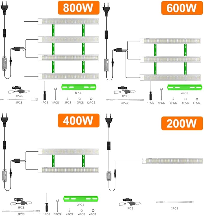 600W LED Plant Growth Lighting Built-in Veg/Bloom Channels &amp Dimming Fits 100-277V Universal Voltage Comes with US Plugs Perfect for Indoor Humid Gardens Hydroponic Systems &amp Seedling Prop