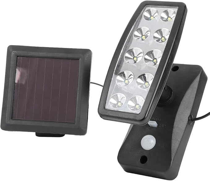 Flexible 10 LED Chips Solar Powered Induction Wall Spotlights for Outdoor Garden Corridor Wall Lights and Landscape Lighting