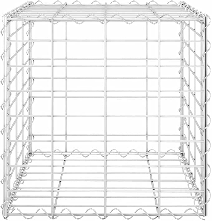 Outdoor Garden Gabion Basket Planter Raised Vegetable BedSteel Garden Decoration Cube Gabion Raised Bed Steel Wire 15.7x15.7x15.7