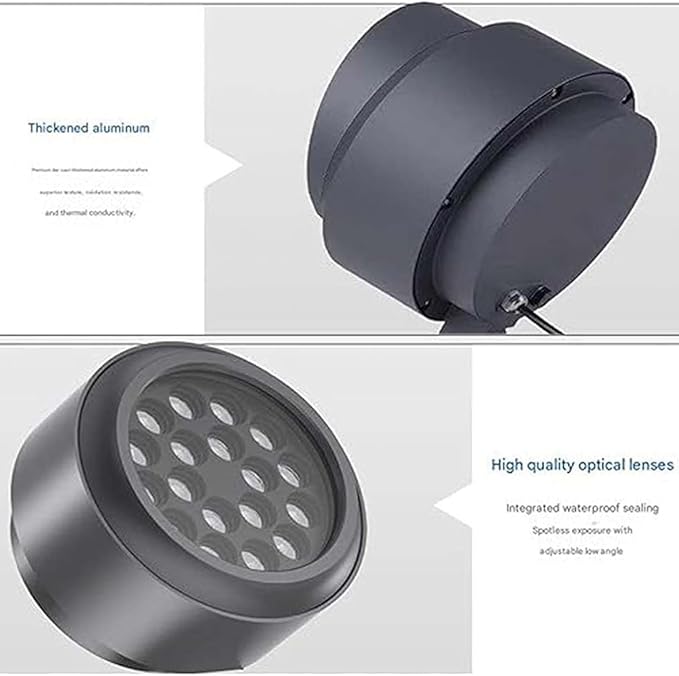 Landscape Lamp - 220V Outdoor LED Spotlight IP65 Waterproof Lawn Projector Floodlight Tree Lighting for Hotel Exterior Wall Contouring Landscaping Projects(A-Warm Light6 * 1W)