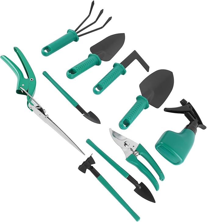 Rgonomic Garden Tool Set 10 Piece Gardening Garden Tools Scissors Spades Shovels Spray Cans Rgonomic Gardening Work Tools