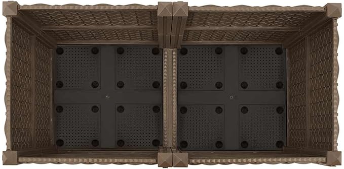 Elegant Raised Planter Bed - Large Capacity for Plants Vegetables Herbs and Flowers - Brown Polypropylene - 80 x 40 x 38 cm - Easy Assembly Required