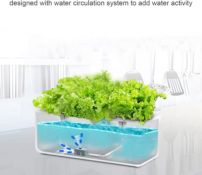 Indoor Garden Plant Germination Kit with LED Grow LightHydroponics Growing System 2.5L Water Cycle Auto Timer Height Adjustable Herb Garden Kit for Family Gardening Planter