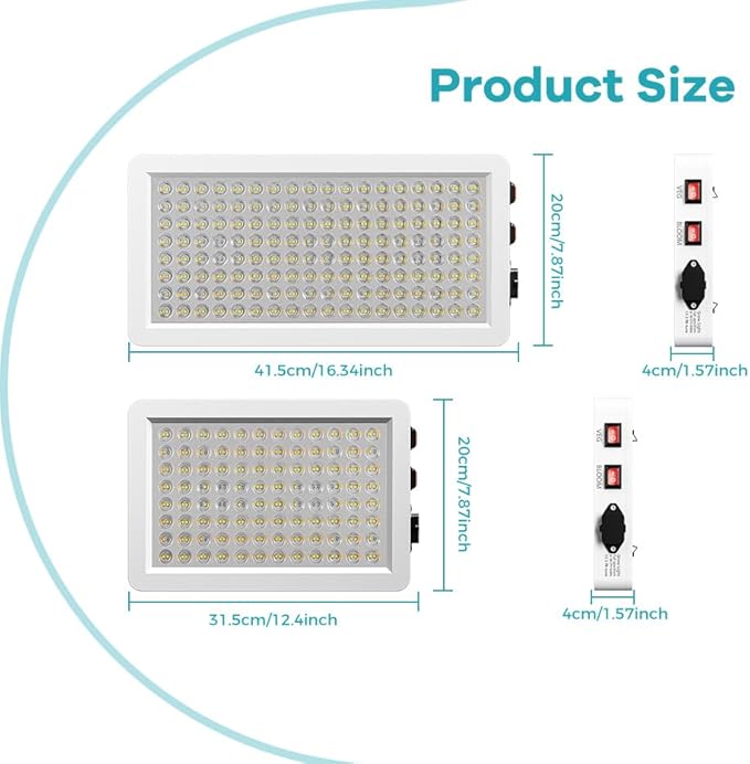 2PCS 1000W Sunlight Mimicking Plant Lamps 288 LEDs High-Intensity Dimmable Lights for Herb Seedlings &ampBlooming Flowers Full-Spectrum Grow Lamp for Indoor Potted Plants &ampGreenhouses Supplement