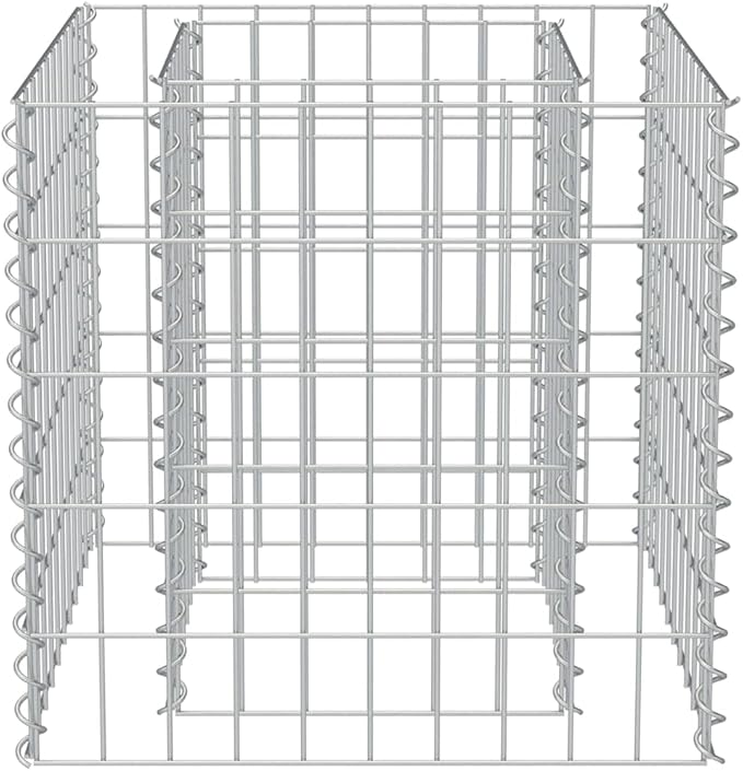 Gabion Raised Bed Galvanized Steel 19.7 x 19.7 x 19.7 Outdoor Planter Garden Raised Bed Box for Patio Flower Beds Vegetable Garden Bed