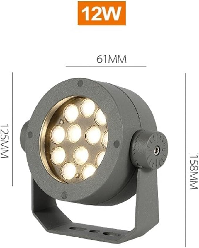 LED Floodlight - Outdoor Spotlight Spotlight Led Beam Light IP65 Waterproof Tree Lights Landscape Lights for Garden Lawn Patio Villas Path Park Landscape Lighting(Yellow12W-DC24V)