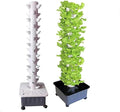 Hydroponics Tower 15 Floors 45 Holes Aquaponics Grow System Soilless Cultivation Garden Aeroponics Growing Kit for Herbs Fruits and Vegetables with Hydrating Pump Adapter Net Pots