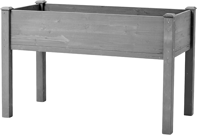 48x24x30 inch Raised Garden Bed with Legs Elevated Wooden Planter Box for Outdoor Plants Flowers Fruits Vegetable Herb Growing