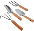 Garden Tool Set Complete Kit Rake Shovel Hoe Trowel Durable Stainless Steel Comfortable Wooden Handle for Gardening