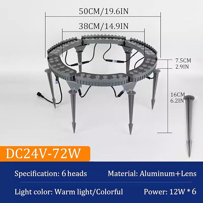 Palm Tree Lights Die‑cast Aluminum LED Tree Hugger Lights Outdoor for Villa Garden Landscape Lighting.Excluding Transformer(Purple6 lamp Heads)