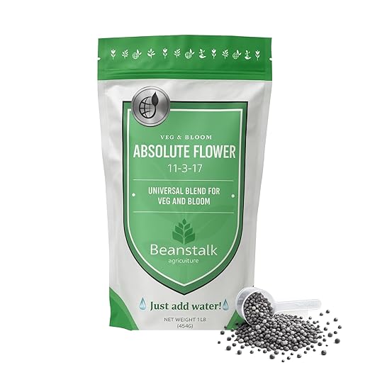 Absolute Flower 11-3-17 – Controlled-Release Bloom Fertilizer for Bigger Stickier Buds Ideal for Indoor Outdoor Hydroponic &amp Soil Grows High-Performance Flowering Nutrients– 1 lb