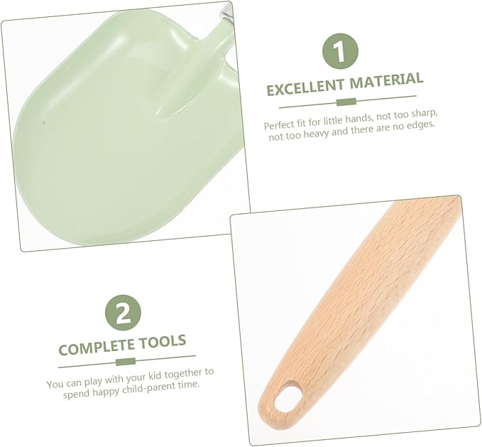 Children Gardening Tools Set for Boys and Girls Outdoor Planting Shovels and Hand Rake Wooden Handles Fun Gardening Toys for Toddlers for Backyard and Garden Activities
