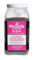 MicroLife Acidifier (6-2-4) Professional Grade Granular Organic Fertilizer (for Acid Loving Plants) Roses Blueberries Azaleas Camellias 7 LBS