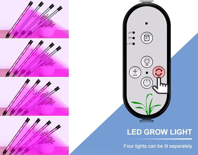 60W LED USB Indoor Desktop Clip Plant Light 5Level Dimmable 5V Flowers Planting Lights Auto On/Off Red Blue Seeds Fill Light 360°Adjustable Angle Vegs Hydroponic Lighting UV/IR Greenhouse Succulent
