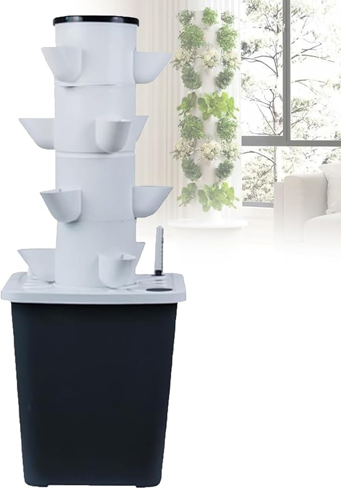 Soilless Cultivation Kit - Food-Grade Hydroponics 3-6 Tier Rack - Save Time &amp Water 30% Higher Yields - Ideal for Kitchen Office Windowsill Planting(20holes)