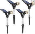Solar Spot Lights Outdoor Waterproof IP65 180 Lumens 5000K Cool White Solar Powered Outdoor Lights Smart Circuit for All-Night Illumination Outdoor Solar Lights for Yard House Garden Pathway 4PK