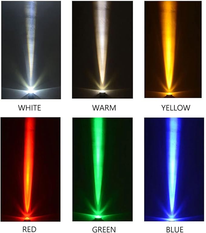 Spotlight LED Beam Light Outdoor Wall Washer AC 85-265V Narrow Beam Angle Long-Range Projector (10W White &amp Purple)