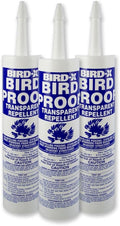 Bird-X Bird Proof Gel Sticky and Transparent Clear Gel Long-Lasting and Easy to Use Each Tube Covers 10 Linear feet Pack of 3 Tubes (10 fl. oz. Each)