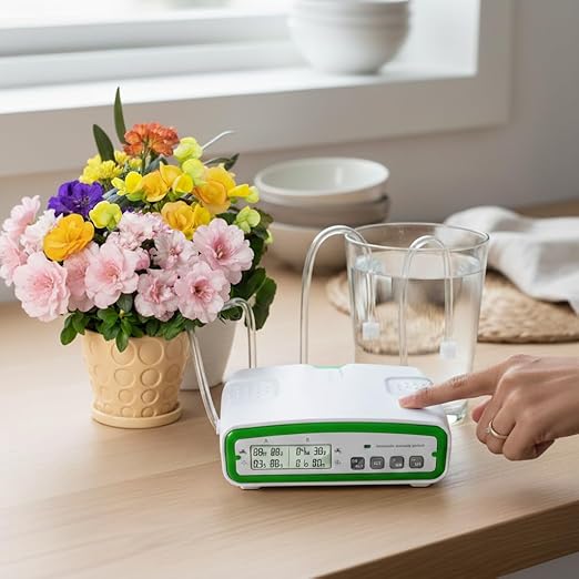 Automatic Watering Drip Irrigation Kit for 20 Plants with Dual Digital Programmable Water Timer Indoor Automatic Watering System for Houseplants