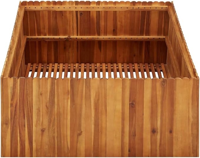 SKM Garden Raised Bed 100x100x50 cm Solid Acacia Wood (Weight-25KG)