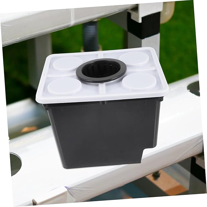 Hydroponic Planting Bucket for Greenhouse Soilless Culture Vegetable Holder with Lid for Growing Flowers Vegetables and Plants Easy to Assemble Reusable