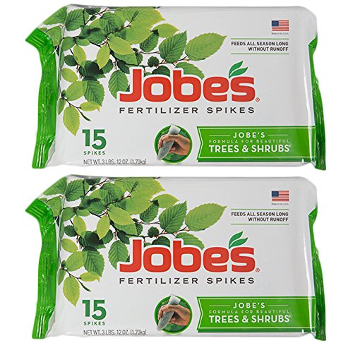Jobe's Tree Fertilizer Spikes 16-4-4 Time Release Fertilizer for All Shrubs &amp Trees 30 Spikes in Package
